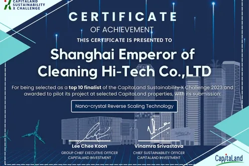 2023 CapitaLand Sustainability X Challenge - ECH Nano Microcrystalline Reverse Scaling Technology Recognized as Global Top Ten
